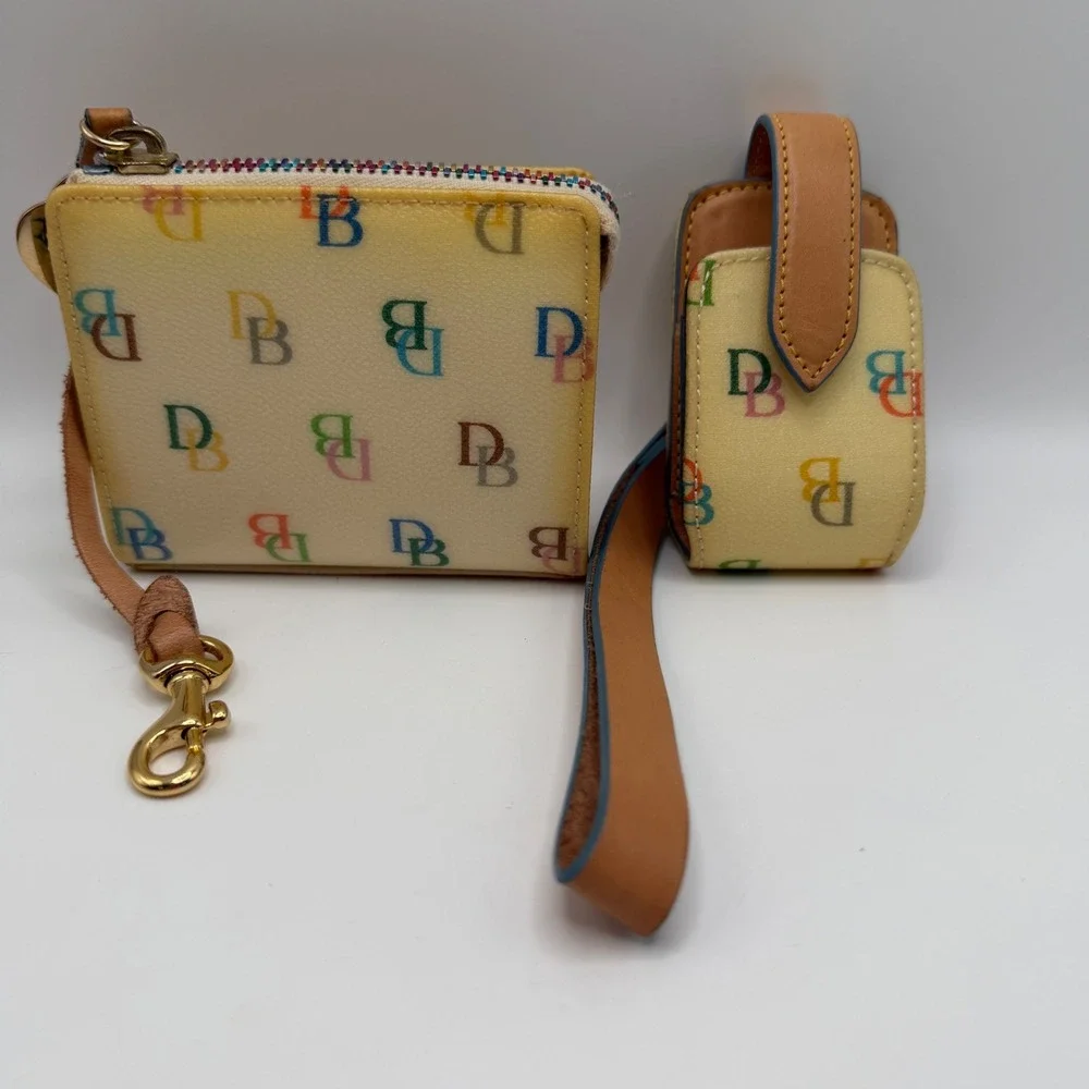 Dooney & Bourke It Bag Multi-Color DB Monogram Belt Loop Cell Phone Case Pouch